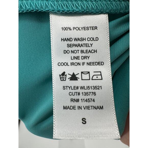 Pleione Top Sz S Teal Short Sleeve Chest Pocket Pullover Round Neck Lightweight - Picture 6 of 8